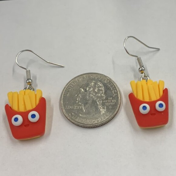 French Fry Earring, Fry Earring, Funny Food Earring, Cute Earring, Gift Idea - Picture 5 of 5